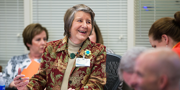 Dr. Diane Beebe leading a session of the Council of Clinical Chairs at UMMC